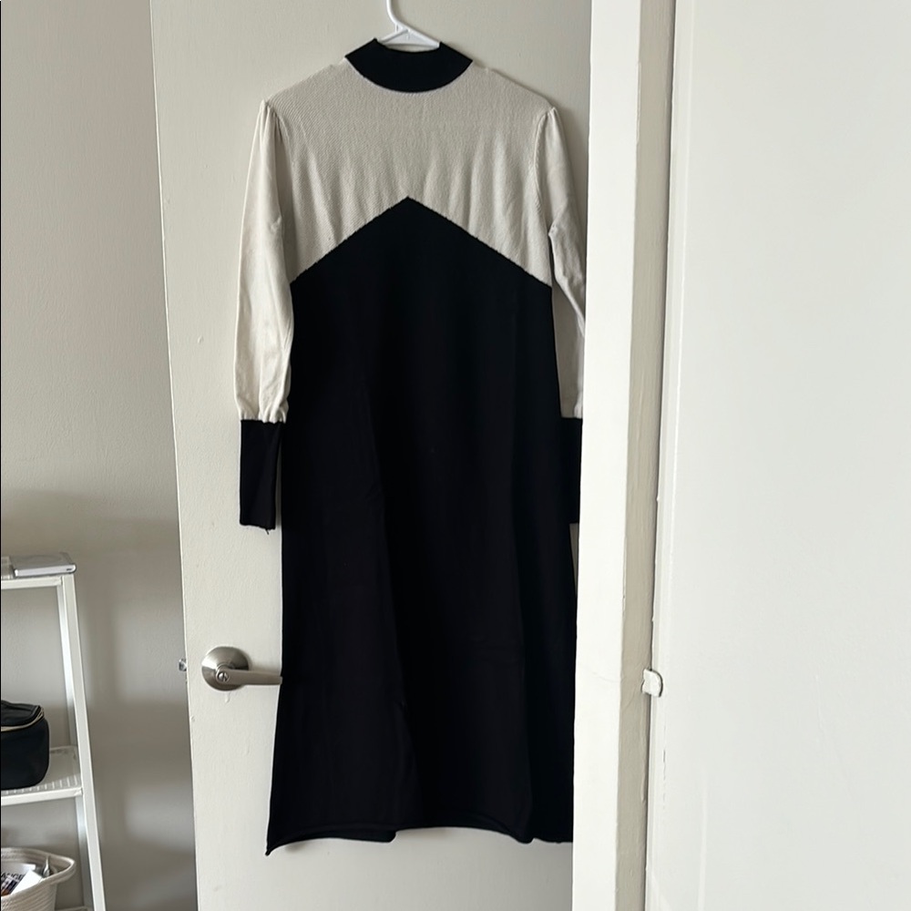 Elegant Black and White Dress